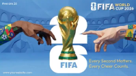 Blue Geometric FIFA World Cup 2026 Digital Display Video template