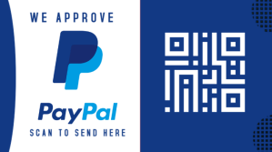 Blue Geometric Paypal Donation Post Design Twitter Post template