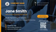 Blue B2B Sales Business Card 名片 Template