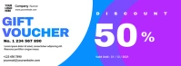 Blue Gift Voucher Couverture Facebook template