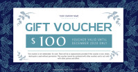 Blue Gift Voucher Facebook Shared Image template