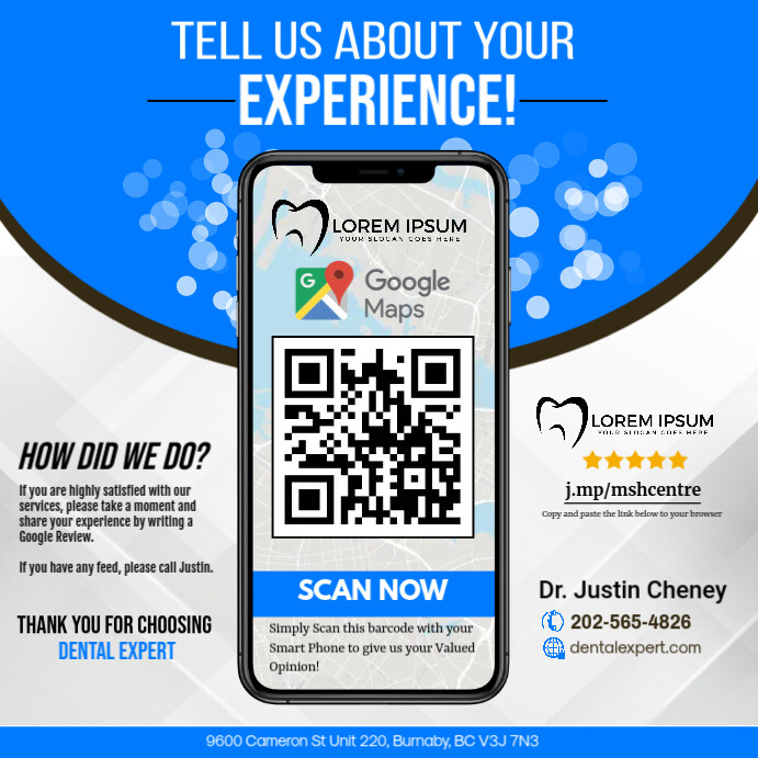 Copy of Blue Google Review | PosterMyWall