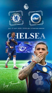 Blue Gradien Match Day Instagram Story template