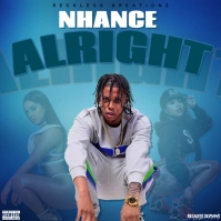 Blue Gradient Alright Nhance  Album Cover template