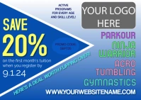 Blue Gradient Discount Promotion Postcard template