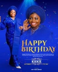 Blue Gradient Editable Birthday Flyer Video Template Instagram Portrait