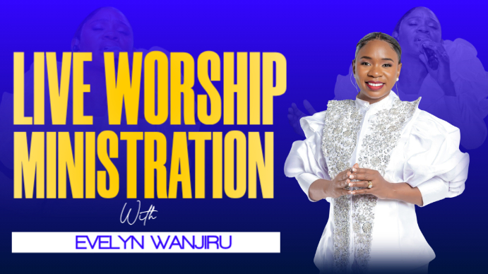 Plantilla de Blue gradient live worship ministration youtube thumbnail ...