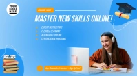 Blue Gradient Master Online Learning Ad Youtube Thumbnail template