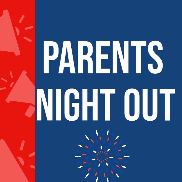 Blue Gradient Parents Night Out 2025 Instagram Post template