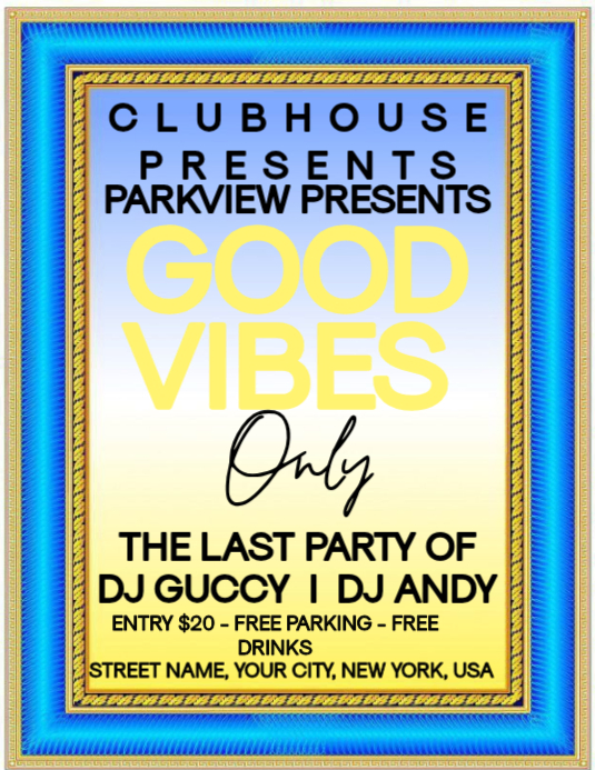 Event Advertisement. Blue Blue Gradient Party Event Flyer Template | PosterMyWall