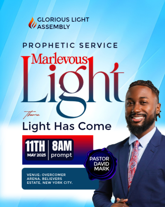 Prophetic Service Event Template | PosterMyWall