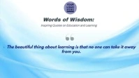 Blue Gradient Quotes On Education Slideshow P Presentasi (16:9) template