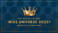 Blue Gradient Who Will Be The Next Miss Universe 2025 Blog Header template