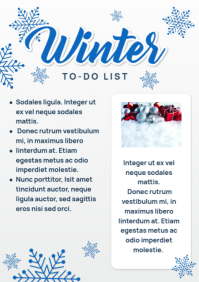 Blue Gradient Winter To-Do List A1 template