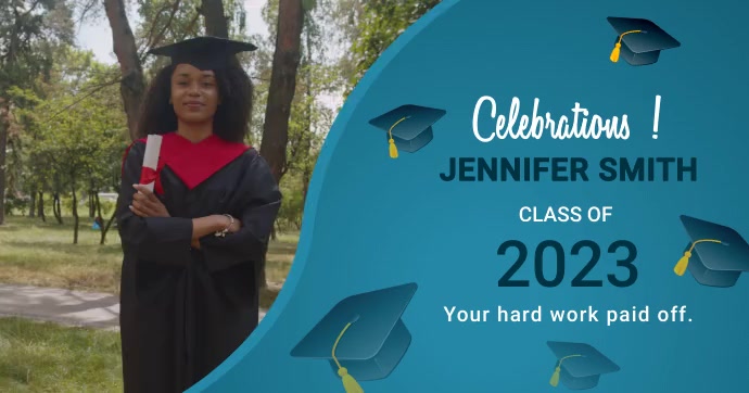 Blue Graduation Card Template | PosterMyWall