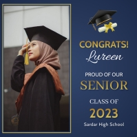 Blue Graduation Party Instagram Post Template | PosterMyWall