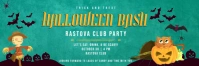Blue green Halloween Twitter header template