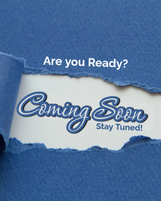 Blue Grunge Coming Soon Announcement Instagram Portrait Template ...