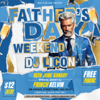 Blue Grunge Father's Day Club Event Instagram Post template