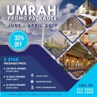 Blue Hajj and Umrah Travel Agency Advert Pos Instagram template