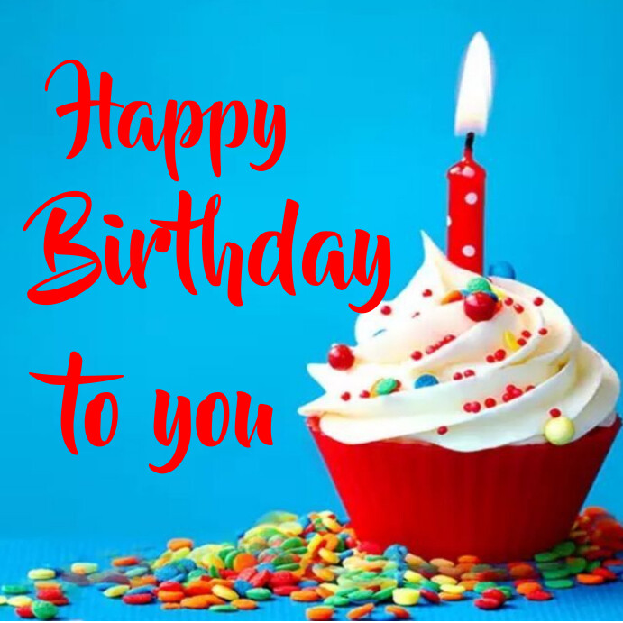 Plantilla de Blue Happy Birthday Instagram Post | PosterMyWall