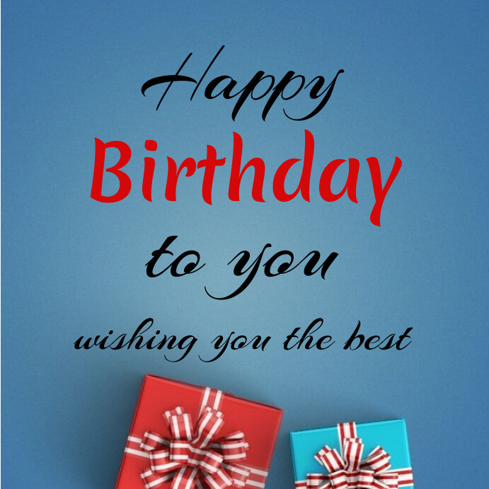 Plantilla de Blue Happy Birthday Instagram Post | PosterMyWall