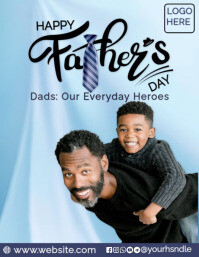 Blauw Father's Day Celebration Flyer Template