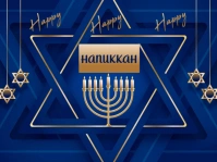 Blue  Happy Hanukkah Yard Sign template