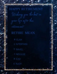 Blue  Happy Retirement  Flyer (us Letter) template