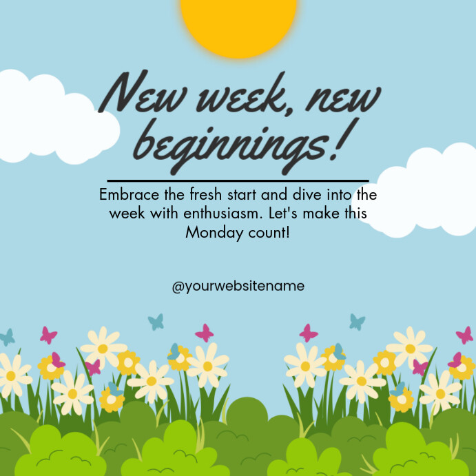 Blog Post Example About Weekend Blue Happy Weekend Instagram Post Template | PosterMyWall