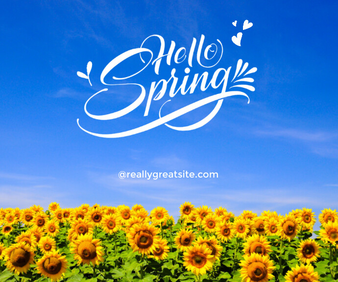 Blue Hello Medium Rectangle Template | PosterMyWall