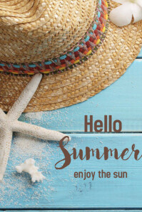 Hello Summer Poster Design 2024 Template | PosterMyWall