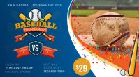 Blue High School Baseball Registration Banner Digital Display (16:9) template
