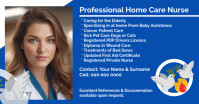 Blue Home Care Nurse Business Card Facebook Shared Image template