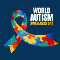Blue Autism Awareness Iphosti le-Instagram Template
