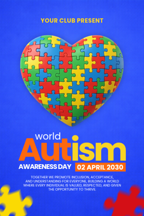 Autism Awareness Week Flyers Template | PosterMyWall