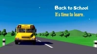 Blue Illustrative Back To School Youtube Thumbnail template