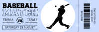 Viola Baseball Match Ticket Twitter Banner Template