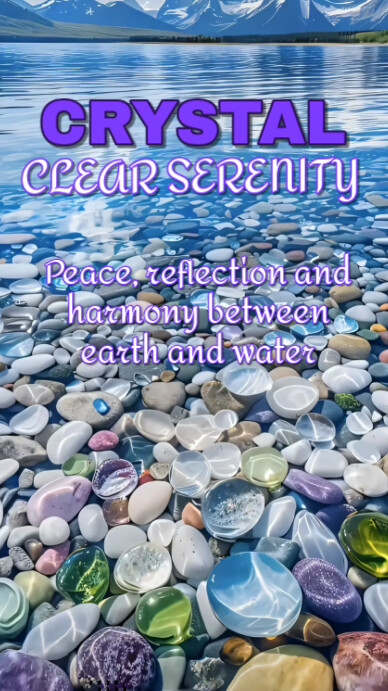 Blue Illustrative Crystal Clear Serenity Instagram Story Instagram-verhaal template