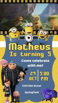 Despicable Me Invitation Ideas Evil Minion Mouth Template Invitation