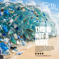 Blue Illustrative Earth Day Awareness Square Quadrato (1:1) template