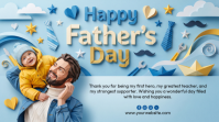 Blue Illustrative Father's Day Digital Display template