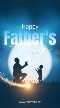 Blue Illustrative Father’s Day Instagram Story template
