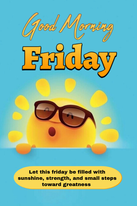 Plantilla de Blue Illustrative Friday Post Poster | PosterMyWall
