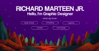 Blue Illustrative Graphic Designer Banner Facebook Event Cover template