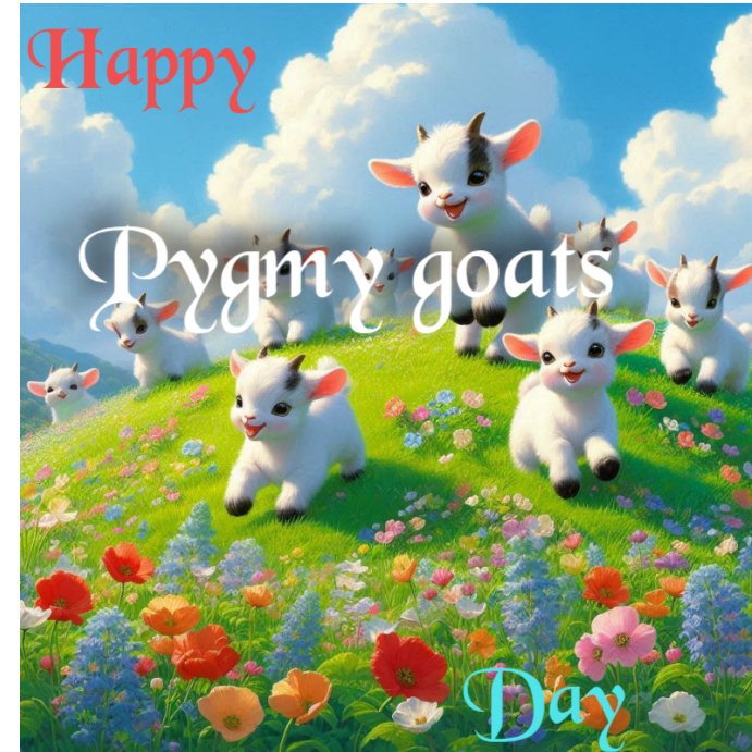 Blue Illustrative Happy Pygmy Goats Day Instagram Post Template ...