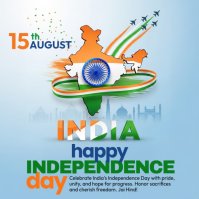 สีน้ำเงิน India Independence Day Iphosti le-Instagram Template