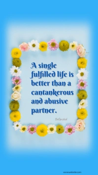 Blue Illustrative Life Quote  Digital Display template