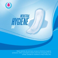 Blue Illustrative Menstrual Hygiene Day  Inst Instagram 帖子 template