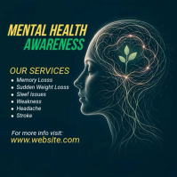 สีดำ Mental Health Awareness Post Instagram Template